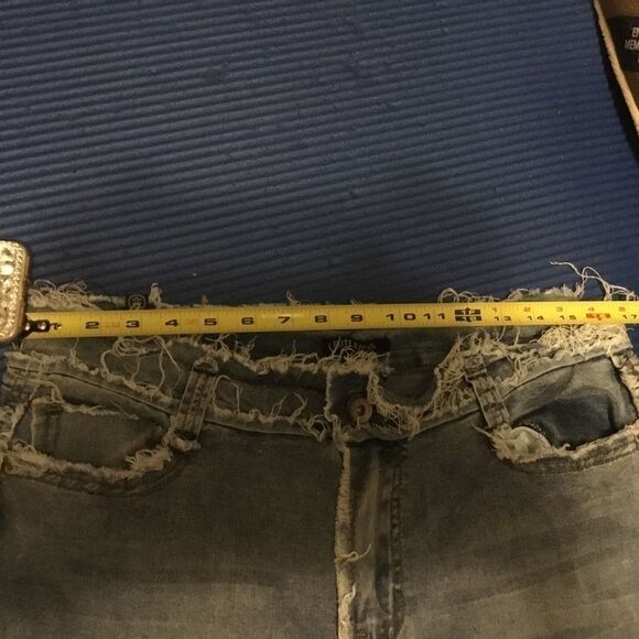 Elite Patchwork Light Wash Unfinished Raw Hem Skinny Jeans 13 - Picture 12 of 16